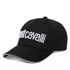 Czapka z daszkiem Just Cavalli. Czarne czapki z daszkiem Just Cavalli, bez wzorów. Za 179.99 zł.