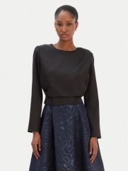 Rinascimento Bluzka CFC0126404003 Czarny Regular Fit. Czarne bluzki Rinascimento, s, bez wzorów, z syntetyku, bez kołnierzyka, bez ramiączek. Za 289.99 zł.