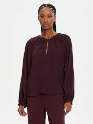 STAUD Bluzka Fabian R24F1106SG Bordowy Regular Fit. Czerwone bluzki STAUD, m, bez wzorów, z jedwabiu, bez kołnierzyka, bez ramiączek. Za 1,219.00 zł.