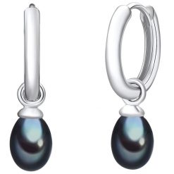 Valero Pearls Kreole z perłą srebro wysokiej próby Perła hodowlana słodkowodna srebrny Kolczyki koła 1 ct Damski. Szare kolczyki Valero Pearls, z perłą, srebrne. Za 359.99 zł.