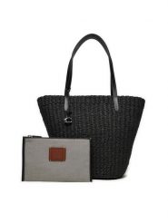 Coach Torebka Straw CQ786 LHBLK Czarny. Czarne torebki klasyczne Coach, bez wzorów, z tworzywa sztucznego, bez dodatków. Za 949.99 zł.