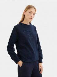 Tom Tailor Bluza 1039069 Granatowy Regular Fit. Niebieskie bluzy Tom Tailor, m, bez wzorów, z bawełny, bez ramiączek, bez kaptura. Za 149.99 zł.