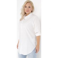 Biała Koszula Katedeia. Białe koszule Born2be, l, bez wzorów, z tkaniny, klasyczne, bez kołnierzyka, plus size, bez ramiączek. W wyprzedaży za 76.99 zł.
