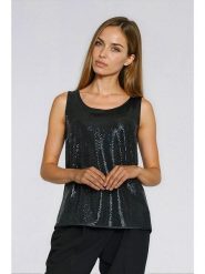 Nife Top w kolorze czarnym rozmiar: 42. Czarne topy Nife, bez wzorów, bez kołnierzyka, bez ramiączek. Za 168.46 zł.