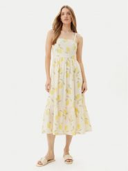ONLY Sukienka letnia Eve 15350884 Beżowy Regular Fit. Brązowe sukienki ONLY, s, bez wzorów, z wiskozy, bez kołnierzyka, bez ramiączek. Za 149.99 zł.