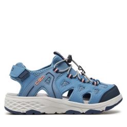 Sandały CMP. Niebieskie sandały CMP, bez wzorów, sportowe, bez obcasa, bez zapięcia. Za 299.99 zł.