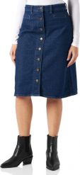 LEE BUTTON THROUGH SKIRT DAMSKA SPÓDNICA JEANSOWA JEANS DARK WILMA L30HDJG 112106453. Spódnice Lee, l, bez wzorów, z jeansu. Za 189.99 zł.