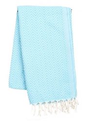 Samimi Chusta hammam "Damla" w kolorze turkusowym - 180 x 100 cm rozmiar: onesize. Niebieskie chusty Samimi, bez wzorów, z bawełny. Za 52.99 zł.