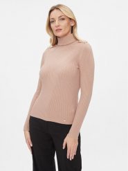 Fracomina Golf FS23WT7025K50401 Brązowy Slim Fit. Brązowe swetry Fracomina, m, bez wzorów, bez ramiączek. Za 179.99 zł.