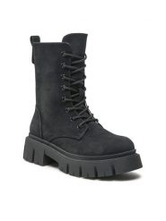 Jenny Fairy Trapery WS5792-01 Czarny. Czarne traperki Jenny Fairy, bez wzorów, ze skóry, bez obcasa, bez zapięcia. Za 169.99 zł.