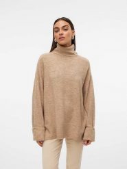 Vero Moda Golf w kolorze beżowym rozmiar: XL. Brązowe swetry Vero Moda, xl, bez wzorów, bez ramiączek. Za 70.41 zł.