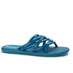 Klapki damskie Ipanema 83606 MUE SOL SLIDE FEM. Niebieskie klapki Ipanema, bez wzorów, z materiału, eleganckie, bez obcasa, bez zapięcia. Za 49.00 zł.