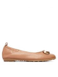 Hispanitas Baleriny HV263931 C005 Beżowy. Brązowe baleriny Hispanitas, bez wzorów, ze skóry, bez obcasa, bez zapięcia. Za 479.99 zł.