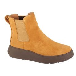 Buty FitFlop F-Mode GR7-A77 brązowe. Brązowe botki bez wzorów, z gumy, za kostkę, bez obcasa, bez zapięcia. Za 696.28 zł.