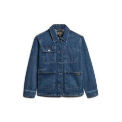 Damska kurtka dżinsowa Superdry Denim Chore. Niebieskie kurtki Superdry, bez wzorów, z denimu, bez kaptura. W wyprzedaży za 301.50 zł.