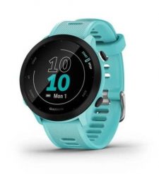 Zegarek Garmin Forerunner 55 42mm Turkusowy. Niebieskie zegarki sportowe Garmin. Za 765.99 zł.
