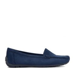 Mokasyny JENNY. Niebieskie mokasyny Jenny, bez wzorów. Za 79.99 zł.