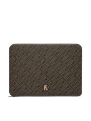 Tommy Hilfiger Etui na laptopa Th Icon Laptop Case Mono Print AW0AW18929 Czarny. Czarne torebki klasyczne Tommy Hilfiger, bez wzorów, ze skóry, bez dodatków. Za 369.99 zł.