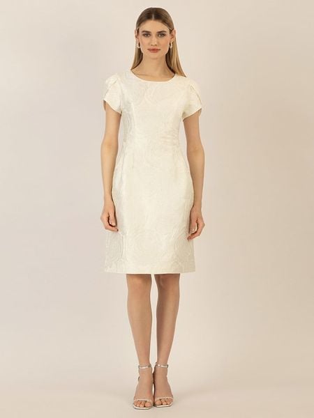 APART Sukienka w kolorze kremowym rozmiar: 46. Brązowe sukienki Apart, bez wzorów, bez kołnierzyka, bez ramiączek, midi. Za 280.44 zł.