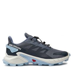 Buty do biegania Salomon. Niebieskie buty do biegania Salomon, bez wzorów, bez zapięcia, do biegania. Za 539.99 zł.