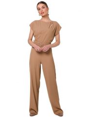 Stylove Kombinezon w kolorze beżowym rozmiar: M. Brązowe kombinezony Stylove, m, bez wzorów, z tkaniny, bez kołnierzyka, bez ramiączek. Za 264.77 zł.