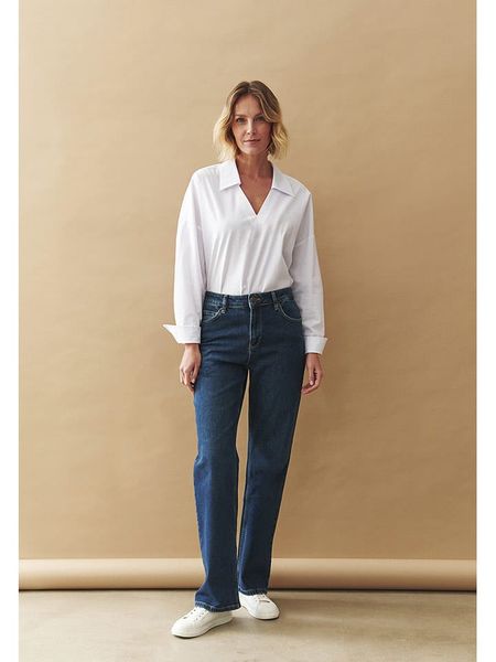 TATUUM Dżinsy "Tilly" - Regular fit - w kolorze niebieskim rozmiar: 42. Niebieskie jeansy Tatuum, z aplikacjami, ze skóry, klasyczne, z podwyższonym stanem. Za 219.60 zł.