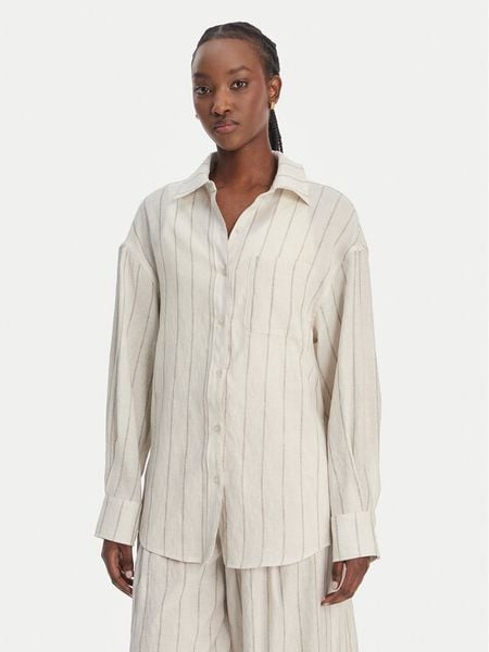 Eleh Koszula SS260271 Écru Relaxed Fit. Białe koszule Eleh, bez wzorów, bez kołnierzyka, bez ramiączek. Za 576.99 zł.