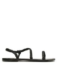 Manebi Sandały Sandals S 6.4 Y0 Czarny. Czarne sandały Manebi, bez wzorów, ze skóry, bez obcasa, na płaskiej podeszwie, bez zapięcia. Za 399.99 zł.