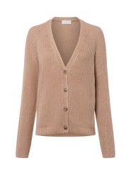 Fynch-Hatton Kardigan damski Kobiety Bawełna brązowy jednolity, L. Brązowe swetry Fynch-Hatton, l, bez wzorów, z bawełny, eleganckie, bez ramiączek. Za 449.95 zł.