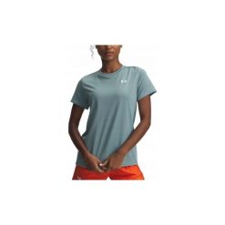 Koszulka T-Shirt Damski Under Armour Treningowy Szybkoschnący Lekki. T-shirty Under Armour, bez wzorów, sportowe, bez kołnierzyka, bez ramiączek. Za 119.99 zł.