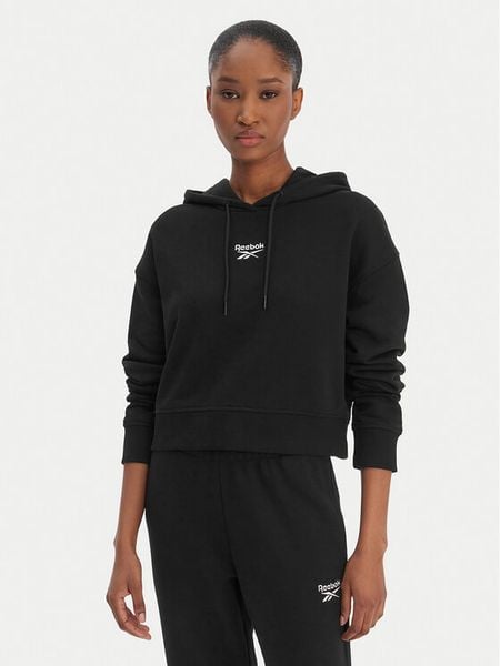 Reebok Bluza Brice RK25495CCW Czarny Regular Fit. Czarne bluzy Reebok, m, bez wzorów, z bawełny, bez kaptura. Za 120.99 zł.