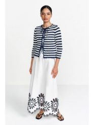 Rich & Royal Kardigan w kolorze biało-granatowym rozmiar: S. Niebieskie swetry Rich & Royal, s, bez wzorów, bez ramiączek. Za 227.85 zł.