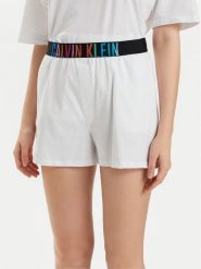 Calvin Klein Underwear Szorty materiałowe 000QS7194E Biały Relaxed Fit. Białe piżamy Calvin Klein Underwear, bez wzorów, z bawełny. Za 139.99 zł.