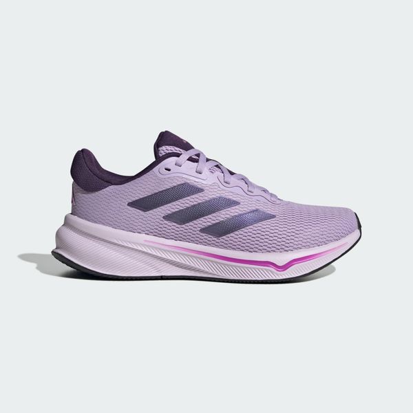 Buty Response. Czerwone buty do biegania adidas, bez wzorów, z materiału, bez zapięcia, do biegania. Za 297.90 zł.