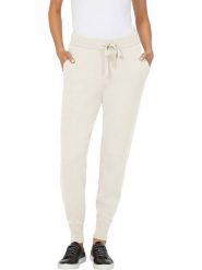 Heine Spodnie dresowe w kolorze kremowym rozmiar: 40. Brązowe spodnie dresowe Heine, bez wzorów, z dresówki. Za 74.11 zł.