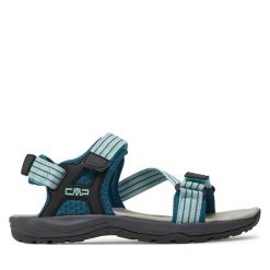 Sandały CMP. Niebieskie sandały CMP, bez wzorów, sportowe, bez obcasa, bez zapięcia. Za 249.99 zł.