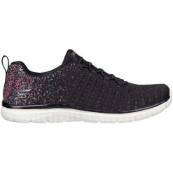 Buty sportowe damskie Skechers Virtue. Czarne buty sportowe lifestyle Skechers, bez wzorów, sportowe, bez zapięcia. Za 390.00 zł.