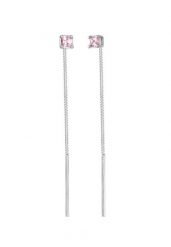 Elli Damskie kolczyki do przeciągania kwadrat delikatne róża z kryształami cyrkonii w srebrze próby 925 Sterling Silver Kolczyki 1 ct. Szare kolczyki Elli, z cyrkonią, srebrne. Za 208.99 zł.