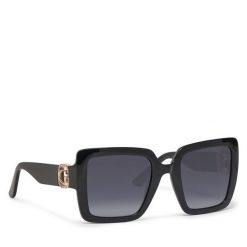 Okulary przeciwsłoneczne Guess. Czarne okulary przeciwsłoneczne Guess, z aplikacjami. Za 499.99 zł.