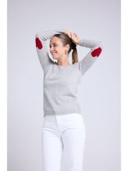 Maison Héritage Cashmere Kaszmirowy sweter w kolorze szarym rozmiar: XL. Szare swetry Maison Héritage Cashmere, xl, bez wzorów, z kaszmiru, bez ramiączek. Za 424.06 zł.