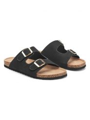 Inselhauptstadt Klapki w kolorze czarnym rozmiar: 41. Czarne klapki Inselhauptstadt, bez wzorów, klasyczne, z otwartym noskiem, bez obcasa, bez zapięcia. Za 92.21 zł.