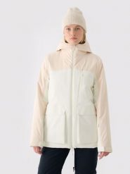 4F Kurtka narciarska w kolorze kremowym rozmiar: XL. Brązowe kurtki narciarskie 4f, m, bez wzorów, bez kaptura, narciarskie. Za 297.26 zł.