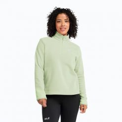 Bluza polarowa damska Jack Wolfskin Taunus 100 Full Zip. Zielone bluzy bez kaptura Jack Wolfskin, xs, bez wzorów, z materiału, bez kaptura, trekkingowe. Za 219.99 zł.