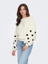ONLY Bluza w kolorze kremowym rozmiar: XL. Brązowe bluzy bez kaptura ONLY, xl, bez wzorów, bez kaptura. Za 110.81 zł.