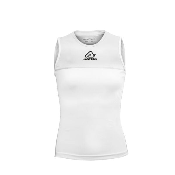 Damski tank top Acerbis Vicky. Białe topy ACERBIS, bez wzorów, eleganckie, bez kołnierzyka, bez ramiączek. Za 103.50 zł.