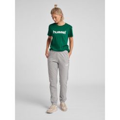 Koszulka sportowa z krótkim rękawem damska Hummel Cotton Logo. Białe t-shirty sportowe Hummel, m, bez wzorów, bez ramiączek, do piłki nożnej. Za 59.00 zł.