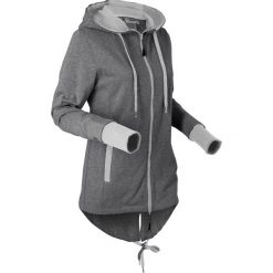 Bluza rozpinana, długi rękaw bonprix jasnoszary melanż. Szare bluzy bonprix, bez wzorów, bez ramiączek, bez kaptura. Za 109.99 zł.