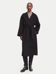 Weekend Max Mara Płaszcz wełniany Operoso 2625016011 Czarny Regular Fit. Czarne płaszcze Weekend Max Mara, na zimę, bez wzorów, z wełny, bez kaptura. Za 2,879.00 zł.