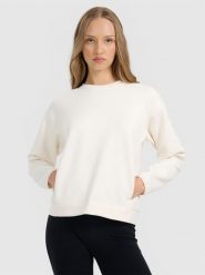 4F Bluza dresowa nierozpinana bez kaptura damska - beżowa XL. Brązowe bluzy 4f, xl, bez wzorów, z dresówki, bez ramiączek, bez kaptura. W wyprzedaży za 169.99 zł.