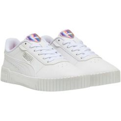 Damskie Buty Sportowe Carina 2.0 GirlPower. Białe buty sportowe lifestyle Puma, bez wzorów, bez zapięcia, trekkingowe. Za 415.99 zł.